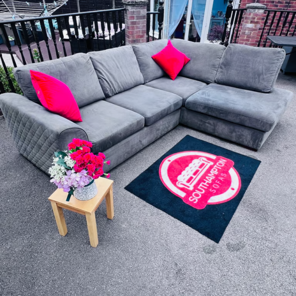 DFS Orka Grey Corner Right Hand Sofa
