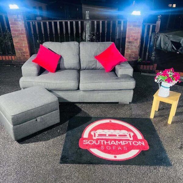 Grey Sofa / Sofa Bed with Footstool